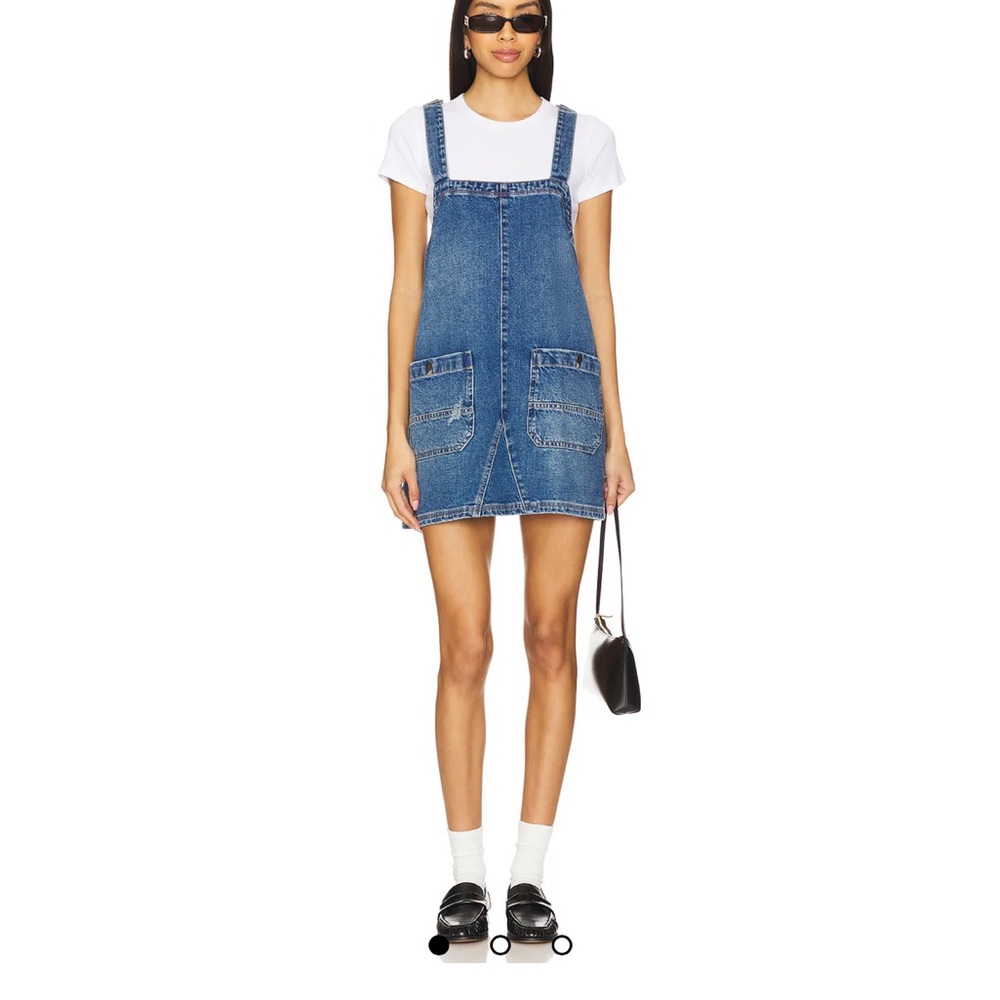Free People we the free smock Blue Denim Overalls